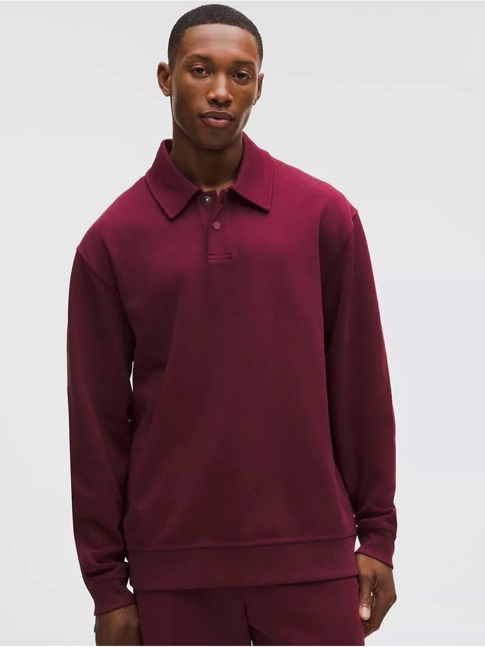 Lululemon Grand Standard Long-Sleeve Polo Burgundy Bay